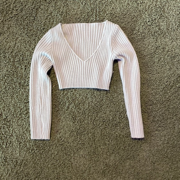 A bluish gray shirt and it’s a long sleeve + a super cute green ruffel top! - Picture 1 of 2